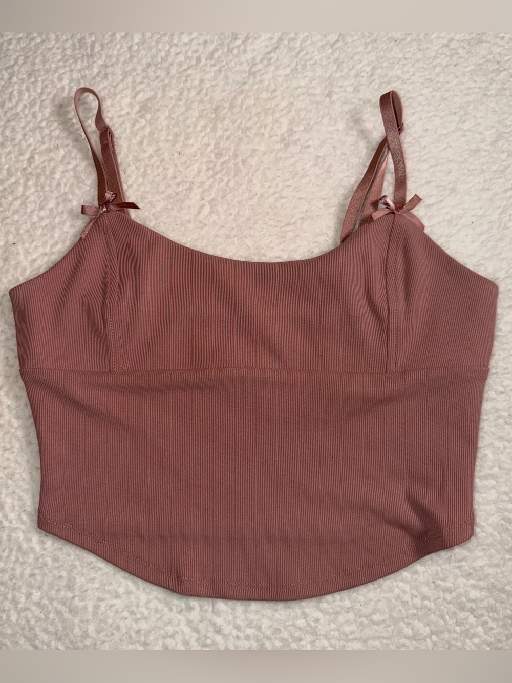 Studio Ribbed Camisole in Dusty Rose